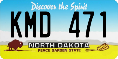 ND license plate KMD471