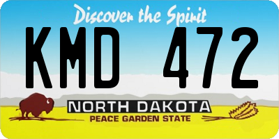 ND license plate KMD472