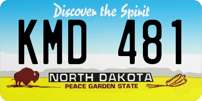 ND license plate KMD481