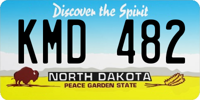 ND license plate KMD482