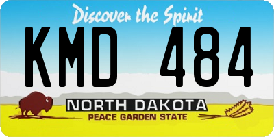 ND license plate KMD484