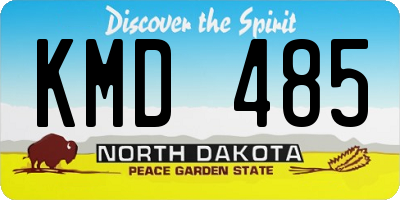 ND license plate KMD485