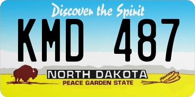 ND license plate KMD487