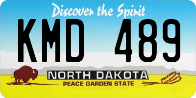 ND license plate KMD489