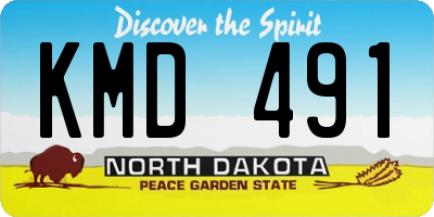 ND license plate KMD491