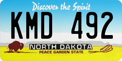 ND license plate KMD492