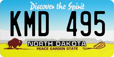 ND license plate KMD495