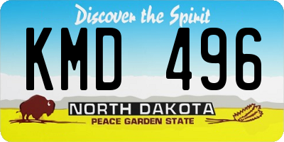 ND license plate KMD496