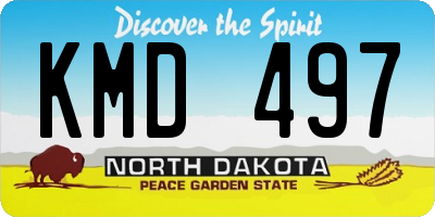 ND license plate KMD497