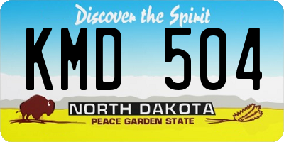 ND license plate KMD504