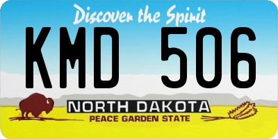 ND license plate KMD506