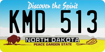 ND license plate KMD513