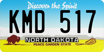 ND license plate KMD517