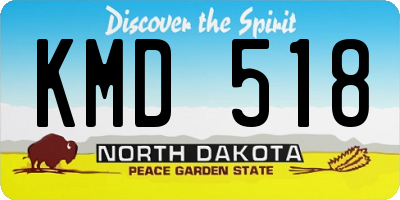 ND license plate KMD518