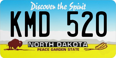 ND license plate KMD520