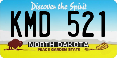 ND license plate KMD521