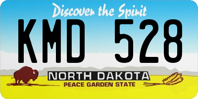 ND license plate KMD528