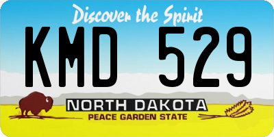 ND license plate KMD529