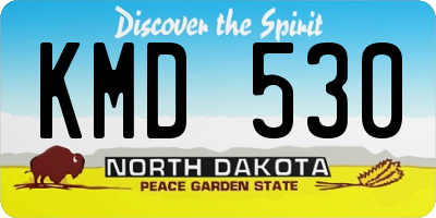 ND license plate KMD530