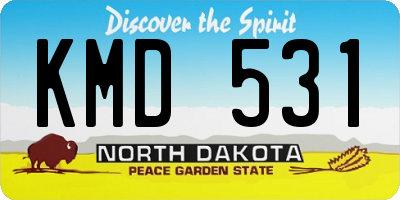 ND license plate KMD531