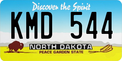 ND license plate KMD544