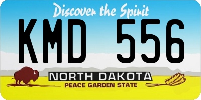 ND license plate KMD556