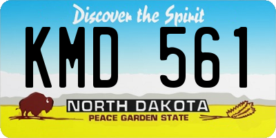 ND license plate KMD561