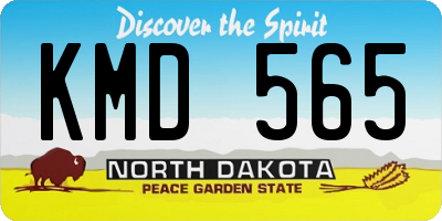 ND license plate KMD565