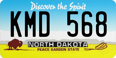 ND license plate KMD568