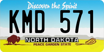 ND license plate KMD571