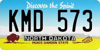 ND license plate KMD573