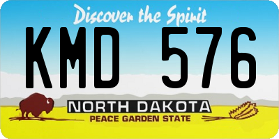 ND license plate KMD576