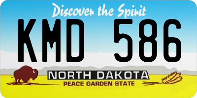 ND license plate KMD586