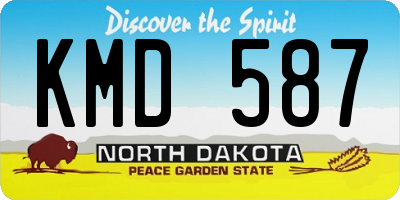 ND license plate KMD587