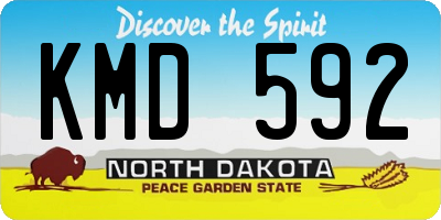 ND license plate KMD592