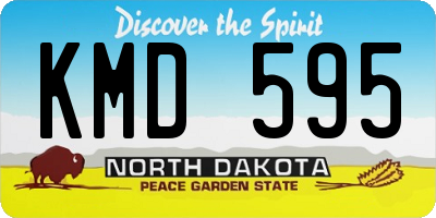 ND license plate KMD595