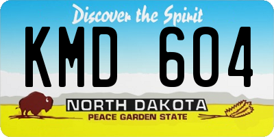 ND license plate KMD604