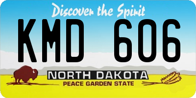 ND license plate KMD606