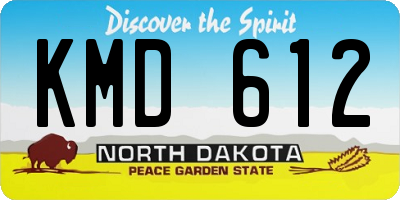ND license plate KMD612