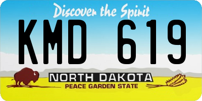 ND license plate KMD619