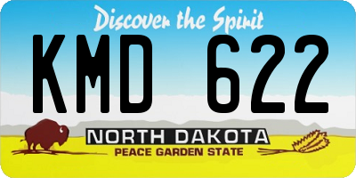 ND license plate KMD622