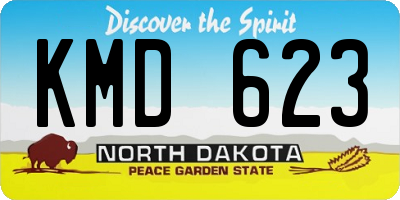 ND license plate KMD623