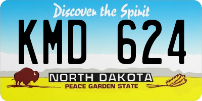 ND license plate KMD624