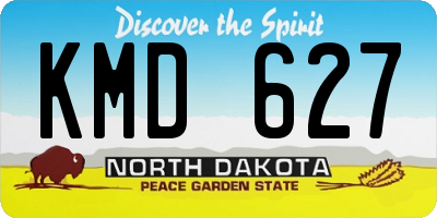 ND license plate KMD627