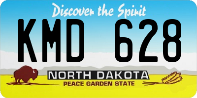 ND license plate KMD628