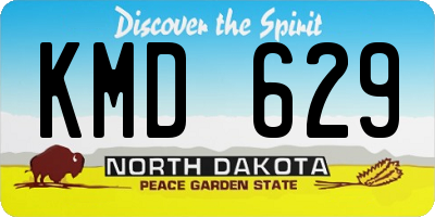ND license plate KMD629
