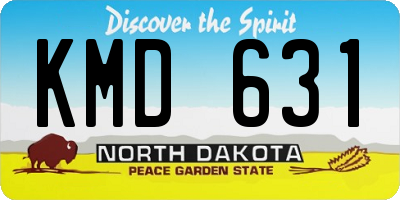 ND license plate KMD631