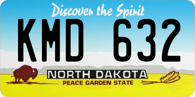 ND license plate KMD632