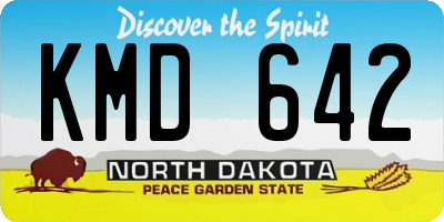 ND license plate KMD642