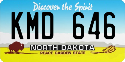 ND license plate KMD646